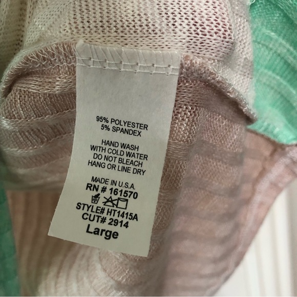 Hapatics Color Block Light Weight Shirt Sweater Size Large New - Picture 6 of 7